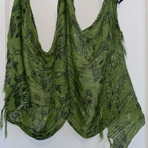 Scarves green shiny
